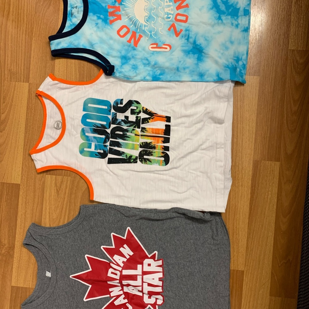Lot of 3 of boy tanks top. only 3 pcs total they are boy’s tanks top .